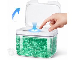 Wasmiddel opbergdoos luchtdicht - waspoeder container 2.8L - transparante opbergbox met deksel en lepel - PET bewaarbak wasruimte organisatie - geschikt voor waspods, geurboosters en droogballen