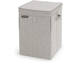 Wassorteerder Grote Opening Ruimte voor Was van een Heel Huishouden Uitklapbare Hengsels Stevige Stoffen Stapelbaar Grey 35L wassorteerder