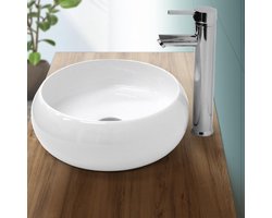 Wastafel 350x350x120 mm keramisch wit