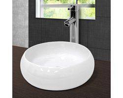 Wastafel 400x350x155 mm, wit, keramiek