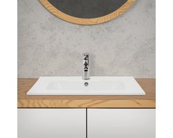 Wastafel 61x16,5x46 cm wit keramiek ML-Design