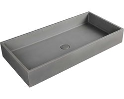 Wastafel Beton Natuurlijk Beton Rechthoek 80×39 cm | BET-511nc