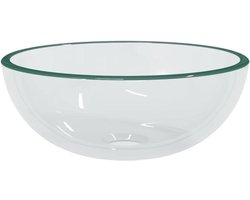 Wastafel Glas - Badkamermeubel - Badkamer Inrichting - Gehard Glas - 30x12 cm - Transparant