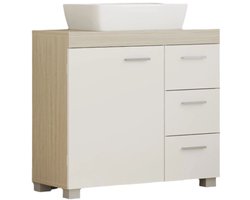 Wastafel kast - badkamerkast - ijdelheid kast - 3 grote laden - MDF - 30x70x64cm
