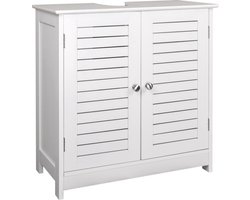 Wastafel Onderkast - Badkamer Kast - Wastafelmeubel - Wastafel Onderkast met Uitsparing - Wastafelonderkast - Badkamerkast - Wastafelkast - Onderkast - Wit