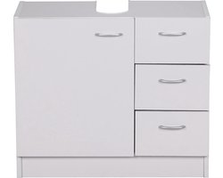 Wastafel onderkast - Badkamerkast - 3 lades - Hout - 54x63x30 cm