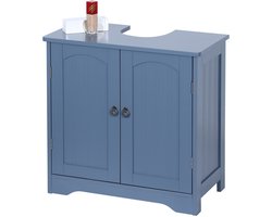 Wastafel onderkast - met uitsparing - 60 cm - grijs