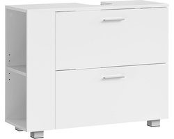 Wastafel Onderkast - Met Uitsparing - Badkamer Meubel Kastje - Staand - Opbergruimte - badkamerorganisatie