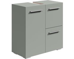 Wastafel Onderkast Met Uitsparing - Wasbak Kast - Badkamermeubel - Groen