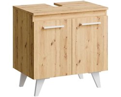 Wastafel Onderkast Met Uitsparing - Wasbak Kast - Badkamermeubel - Natuurlijk