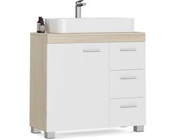 Wastafel Onderkast met Uitsparing - Wasbak Kast - Badkamermeubel - Opbergen