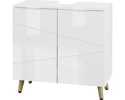 Wastafel Onderkast met Uitsparing - Wasbak Onderkast - Badkamermeubel - Stijlvol - Wit - Modern