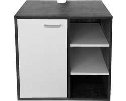 Wastafel onderkast - wastafel onderbouw kast - donkergrijs met wit
