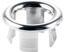 Wastafel overloop rozet rond chroom