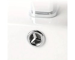 Wastafel overloop rozet rond chroom