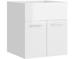 Wastafelkast | badkamerkast | Wastafelmeubel | Wastafel onderkast 41x38,5x46 cm bewerkt hout hoogglans wit