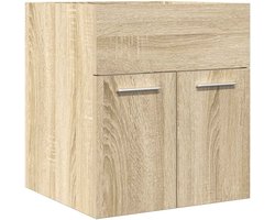 Wastafelkast | badkamerkast | Wastafelmeubel | Wastafel onderkast 41x38,5x46 cm bewerkt hout sonoma eikenkleurig