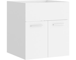 Wastafelkast | badkamerkast | Wastafelmeubel | Wastafel onderkast 41x38,5x46 cm bewerkt hout wit