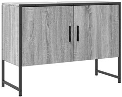 Wastafelkast | badkamerkast | Wastafelmeubel | Wastafel onderkast 80x33x60 cm bewerkt hout grijs sonoma eikenkleurig