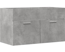 Wastafelkast | badkamerkast | Wastafelmeubel | Wastafel onderkast 80x38,5x46 cm spaanplaat betongrijs