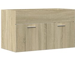 Wastafelkast | badkamerkast | Wastafelmeubel | Wastafel onderkast 80x38,5x46 cm spaanplaat sonoma eikenkleurig