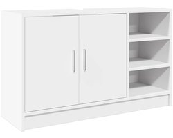 Wastafelkast | badkamerkast | Wastafelmeubel | Wastafel onderkast 90x29x55 cm bewerkt hout wit