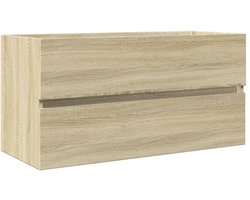 Wastafelkast | badkamerkast | Wastafelmeubel | Wastafel onderkast 90x38,5x45 cm spaanplaat sonoma eikenkleurig