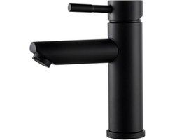 Wastafelkraan 8500A - Badkamerkraan - Toiletkraan - Mengkraan - Mat Zwart