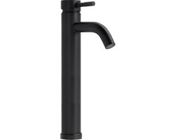 Wastafelkraan - Kraan Waskom - Mengkraan Mat Zwart - Hoge Kwaliteit - Hoog model - 29,67 cm hoog