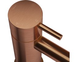 Wastafelmengkraan Hotbath Cobber Inbouw 3+3 Inbouwsysteem 1-hendel Gebogen 25 cm Geborsteld Koper