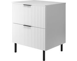 Wastafelmeubel Wit Houtstructuur 60 cm Breed met Keuze uit Zwart, Zilver of Gouden Handgrepen