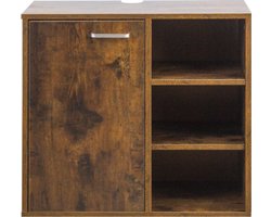 Wastafelonderkast - badkamermeubel - walnoot bruin kleurig