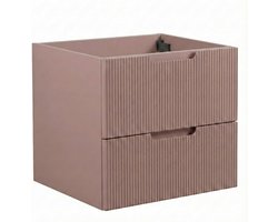 Wastafelonderkast - Badmeubel Lades - Badkamer Opbergen - Greeploze Soft Close - 60 x 48 cm - Roze Mat