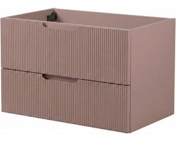 Wastafelonderkast - Badmeubel Lades - Badkamer Opbergen - Soft-close Lades - 80 x 48 cm - Roze Mat