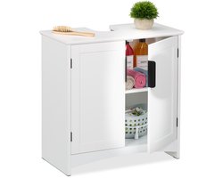 wastafelonderkast met uitsparing - 2 deuren - 60 x 60 x 30 cm - wit