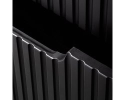 Wastafelonderkast met wastafel Newport Black 70,5x60,4x40 cm zwart en eikenkleurig [en.casa]