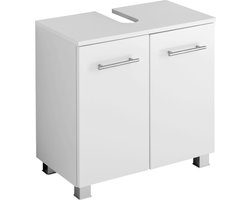 Wastafelonderkast Pollet 60cm 2 deuren - wit