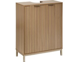 Wastafelonderkast Tasso - Wastafelmeubel met paneel dessin 28x60x80 cm