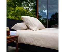 Watari Dekbedovertrek Linnen - 140x200-220 + 1 sloop - Eenpersoons - Licht & Luchtig - Naturel