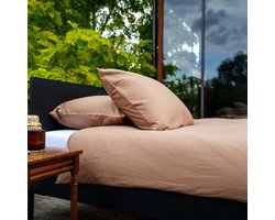 Watari Dekbedovertrek Linnen - 240x200-220 + 2 slopen - Lits-jumeaux - Licht & Luchtig - Mokka