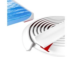 Water Stopper Douche - Waterkering Douche 200cm Wit - Douche Dorpel - Anti water strip - Waterdrempel Badkamer - Douchestrip - Zelfklevende Kitrand - Sanitaire Waterstopper - Beschermt tegen Waterlekkage - Douche - Lekkage-Opvouwbare Douchewaterdam