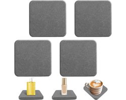 Waterabsorberende stenen onderzetters voor badkamer en keuken - 4 stuks, ideaal voor handzeep, drinkflessen en meer