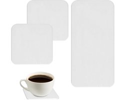 Waterabsorberende stenen set van 3 voor de wasbak - Diatomiet coasters voor badkamer, handzeep, bekers en tandenborstels