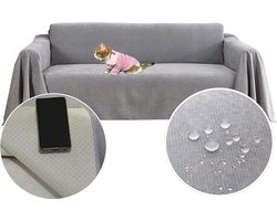 Waterafstotend antislip bankovertrek duurzaam volledige bankkussen - Bankbescherming voor huisdieren haar kinderen - Floppers hond kat krassen - 380 x 180 cm hoekbank overtrek
