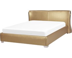 Waterbed Leer PARIS 160 x 200 cm Goud