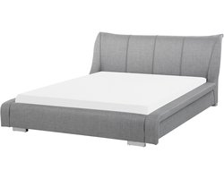 Waterbed Stof NANTES 160 x 200 cm Lichtgrijs