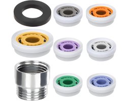 Waterbesparende Douche Doorstroombegrenzers voor Keuken en Badkamer - 7 Kleuren en 7 Instellingen voor Optimaal Waterverbruik