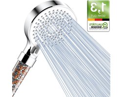 Waterbesparende Douchekop Handdouche Filter Mineraalstenen Straalsoorten Drukverhogend 3-laags Filtratie Extra Stenen