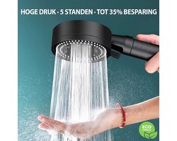 Waterbesparende Douchekop - Hoge Druk - 5 standen - Tot 35% besparing