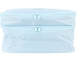 Waterbestendige Oxford-stof, multifunctioneel, 2 lagen, ritssluiting, waszak, grote zakken, fitnesstas, wasbaar voor badpak, herbruikbaar